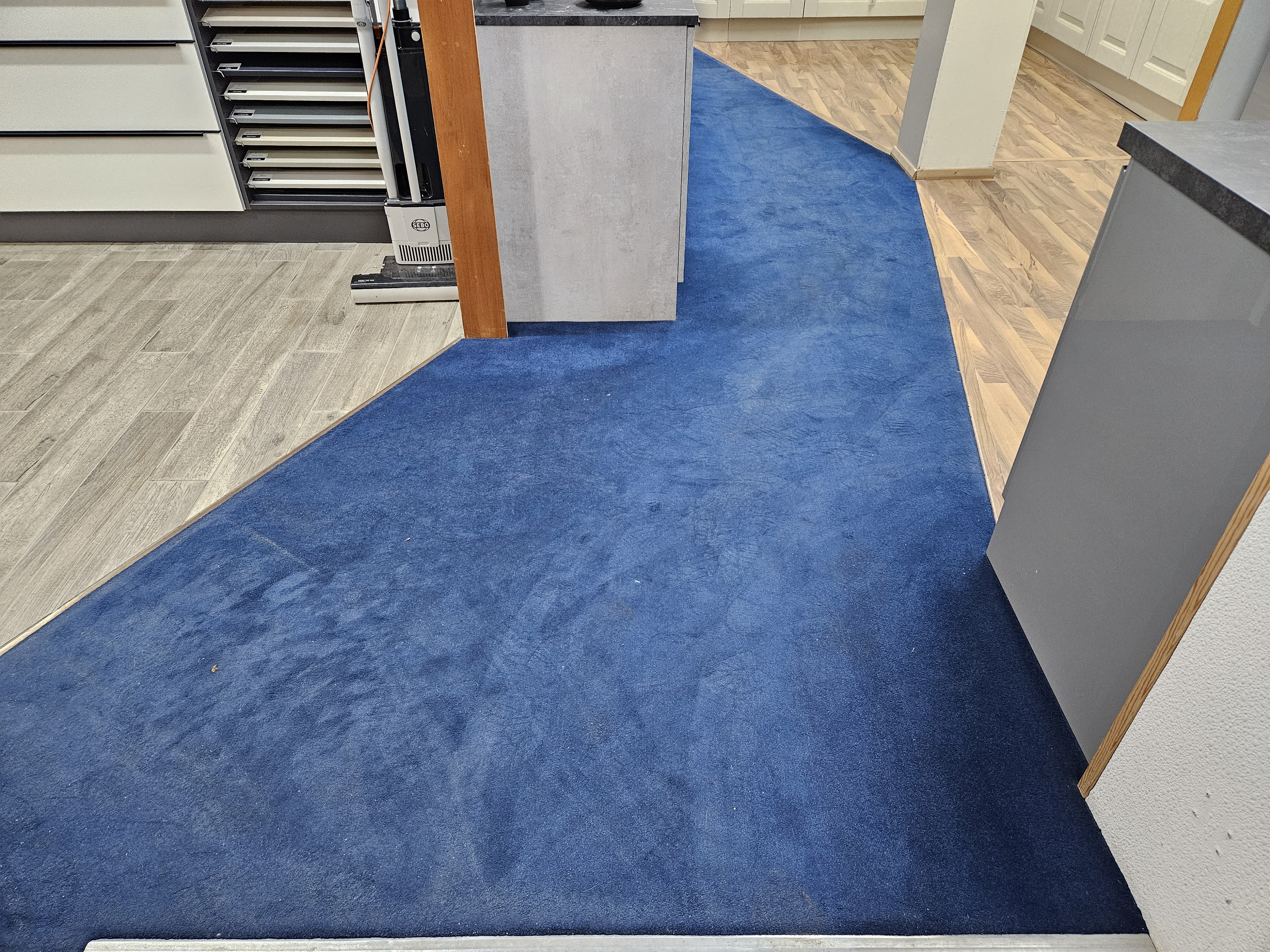 Commercial carpet before cleaning - general soiling